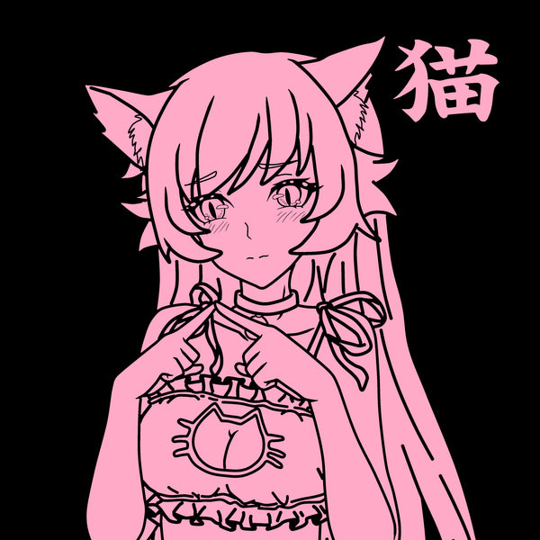 UwU Anime Cat Girl Pink Hair Sticker for Sale by HQualityClothes