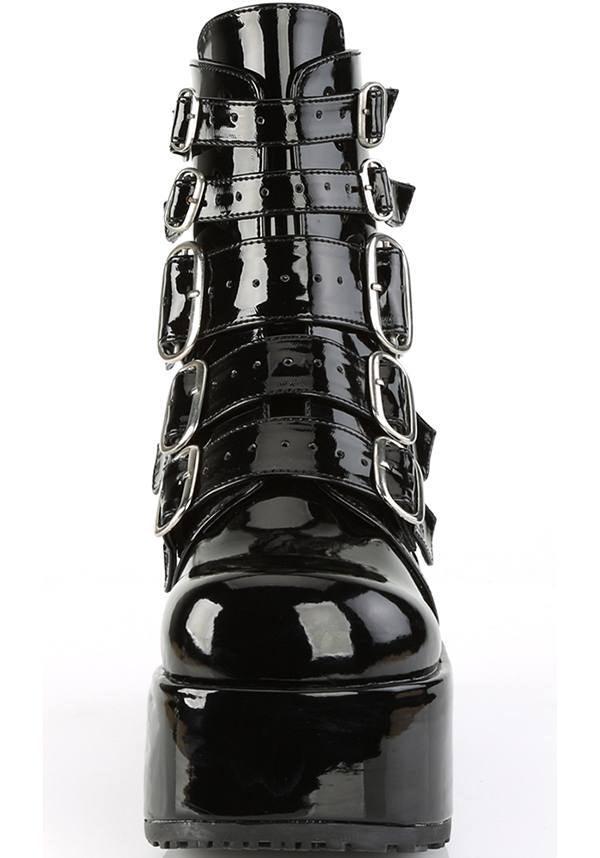 Demonia Shoes CONCORD 57 Black Pat Buy Online Australia