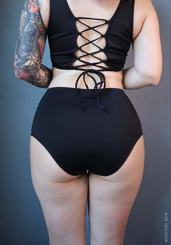 Black Widow High Waisted BIKINI BOTTOMS