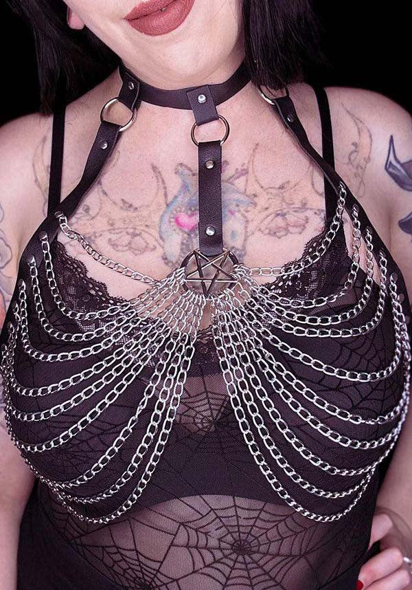 Gothic Choker Bra Cage Harness – ROCK 'N DOLL