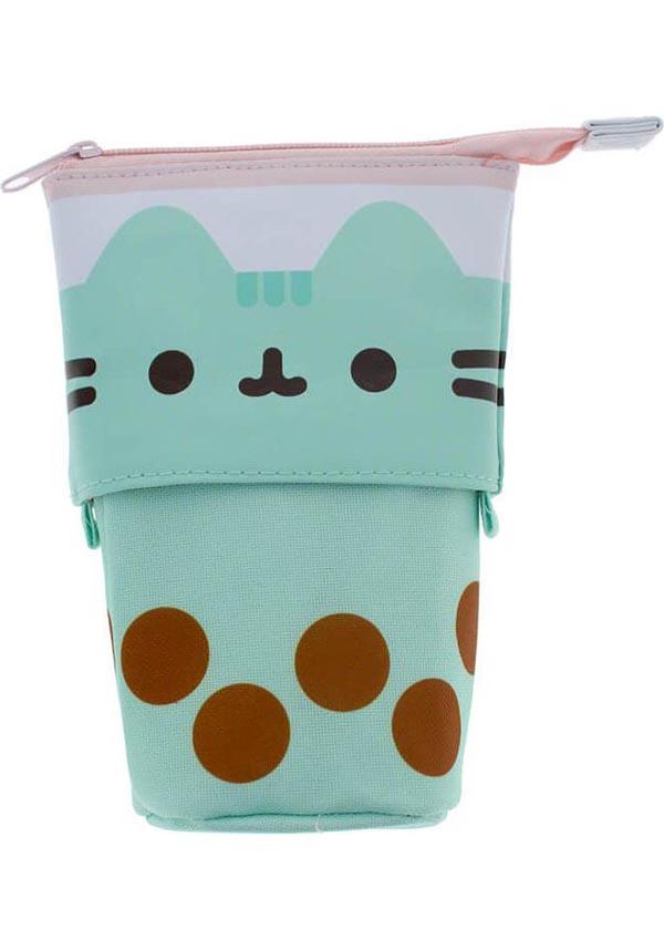 Pusheen The Cat Pink/Green Pastel Pencil Case Makeup Bag Kawaii Cute NEW