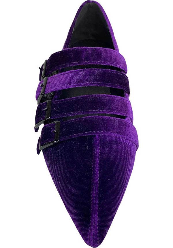 Purple sales velvet flats