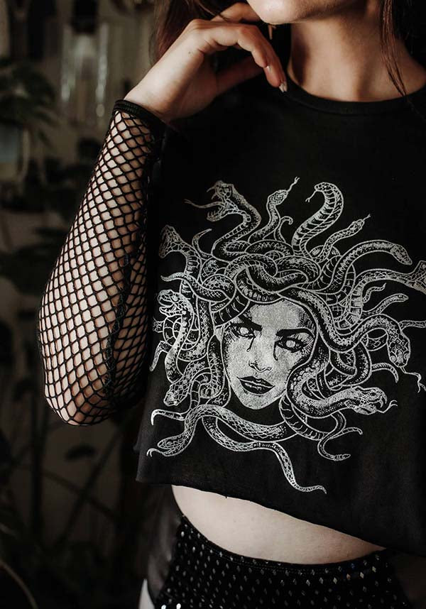 The Pretty Cult - Medusa Fishnet Crop - Buy Online Australia
