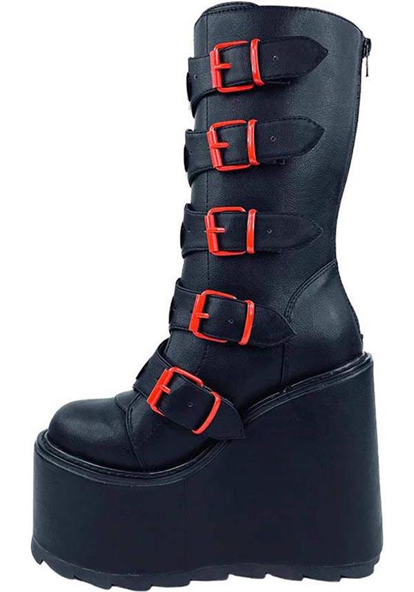 Dune red boots sale