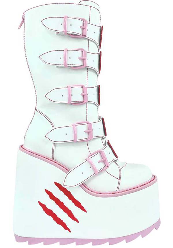 Dune white boots hotsell