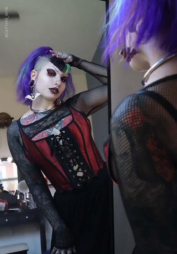 Forest Ink - Bat Wing Blood Red Corset - Buy Online Australia