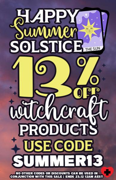 13% OFF WITCHCRAFT ITEMS FOR SUMMER SOLSTICE! 💛 - Beserk