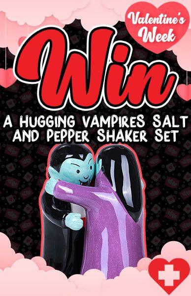 Happy Valentine's Week! Win A Hugging Vampires Salt And Pepper Shaker Set! - Beserk