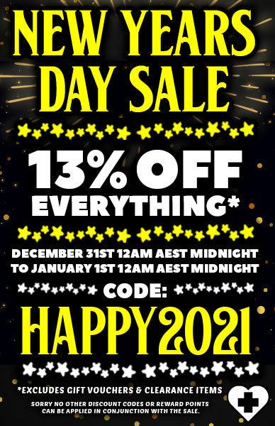 NEW YEARS DAY SALE! 13% Off Everything* - Beserk