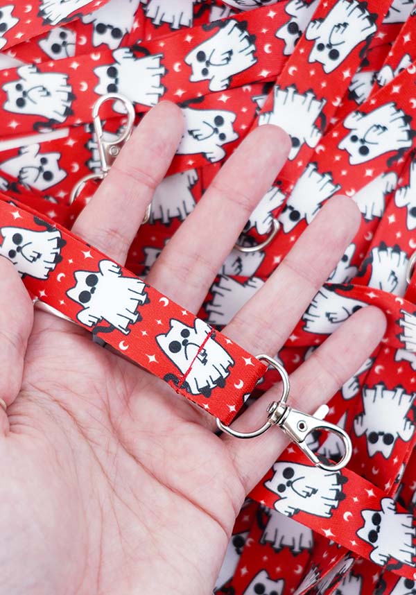 Ghostly Kitties [Red] | LANYARD