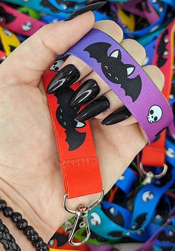 Koumori-Chan [Rainbow] | LANYARD - Beserk - accessories, all, bat, bats, beserk, cpgstinc, discountapp, fp, gay, goth, gothic, gothic accessories, gothic gifts, jun2023, keychain, labelexclusive, labelnew, ladies accessories, LAN170423, lanyard, pride, R010623, rainbow, red and black, skull, skulll, skulls, travel, wholesale