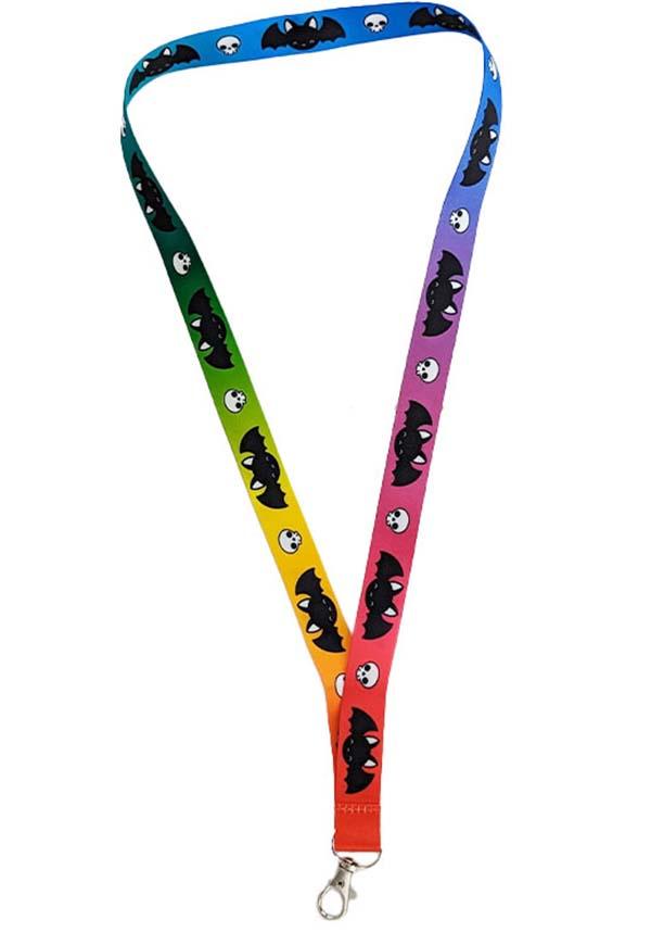 Koumori-Chan [Rainbow] | LANYARD - Beserk - accessories, all, bat, bats, beserk, cpgstinc, discountapp, fp, gay, goth, gothic, gothic accessories, gothic gifts, jun2023, keychain, labelexclusive, labelnew, ladies accessories, LAN170423, lanyard, pride, R010623, rainbow, red and black, skull, skulll, skulls, travel, wholesale