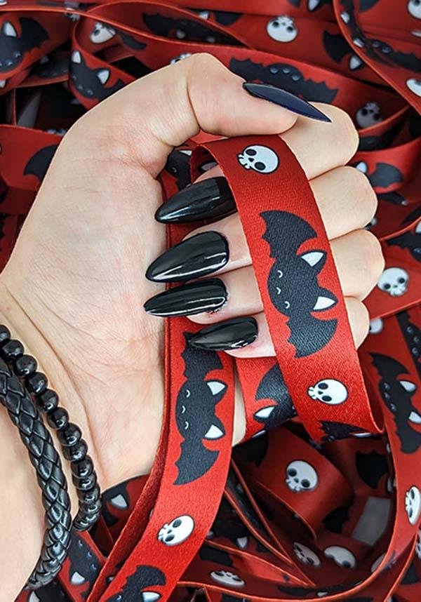 Koumori-Chan [Red] | LANYARD - Beserk - accessories, all, bat, bats, beserk, cpgstinc, discountapp, fp, goth, gothic, gothic accessories, gothic gifts, jun2023, keychain, labelexclusive, labelnew, ladies accessories, LAN170423, lanyard, R010623, red, red and black, skull, skulll, skulls, travel, wholesale