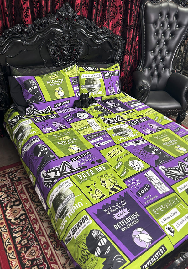 Beetlejuice Beetlejuice: Bio Exorcist [Queen] | DOUBLE SIDED QUILT SET