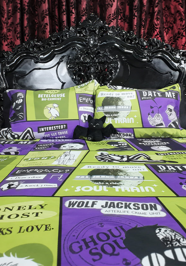 Beetlejuice Beetlejuice: Bio Exorcist [Queen] | DOUBLE SIDED QUILT SET