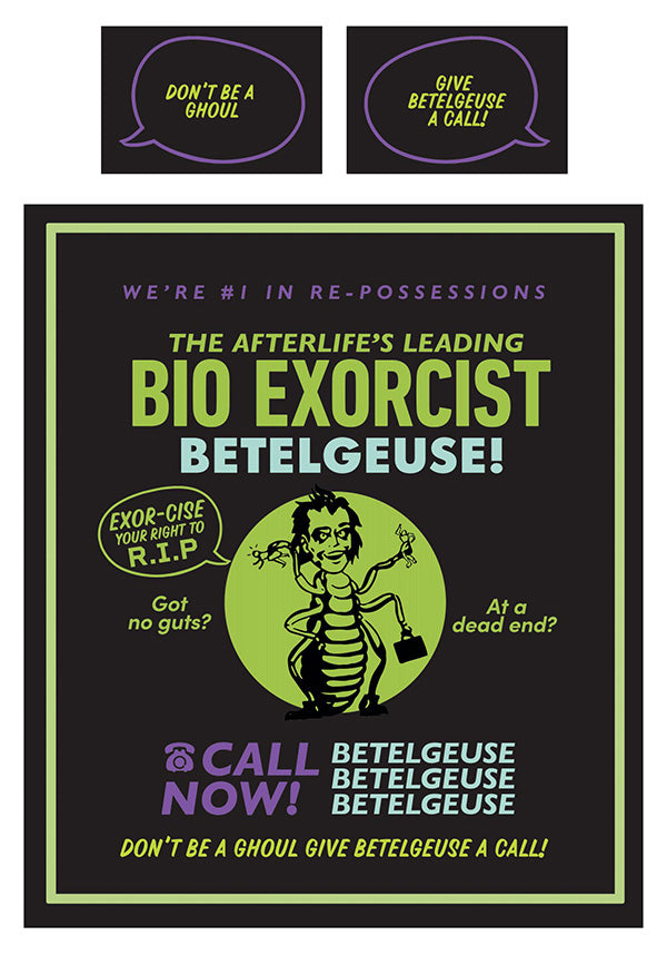 Beetlejuice Beetlejuice: Bio Exorcist [King] | DOUBLE SIDED QUILT SET [PREORDER]