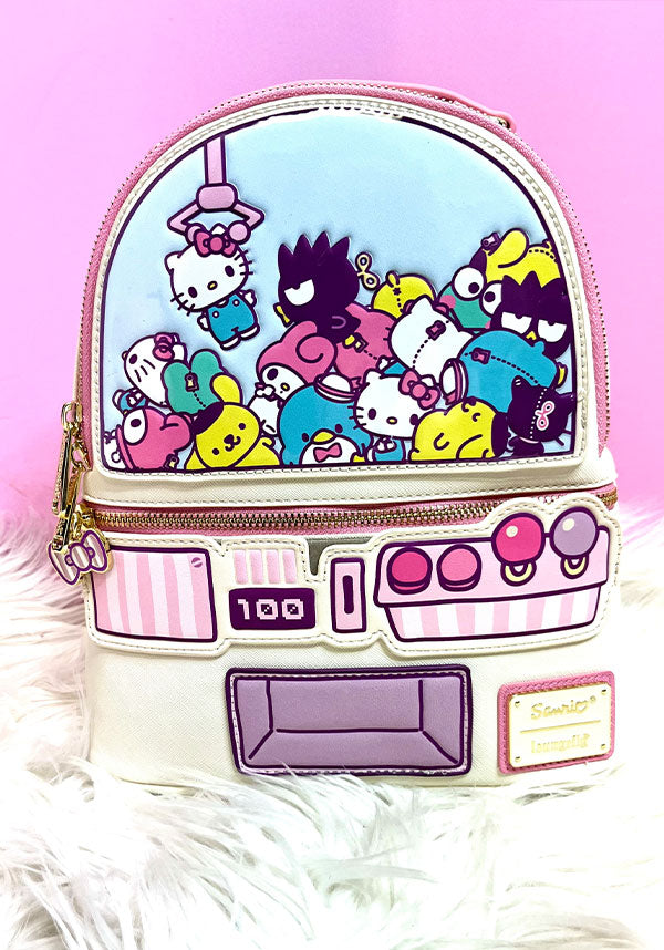 Sanrio - Hello Kitty & Friends Claw Machine 10 inch Faux Leather Mini Backpack
