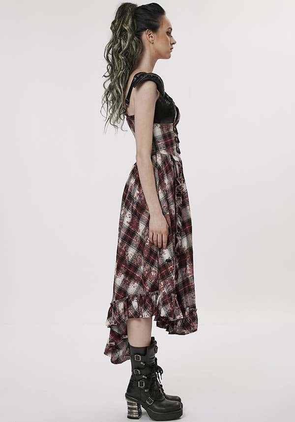 Danika Red Tartan | MIDI DRESS