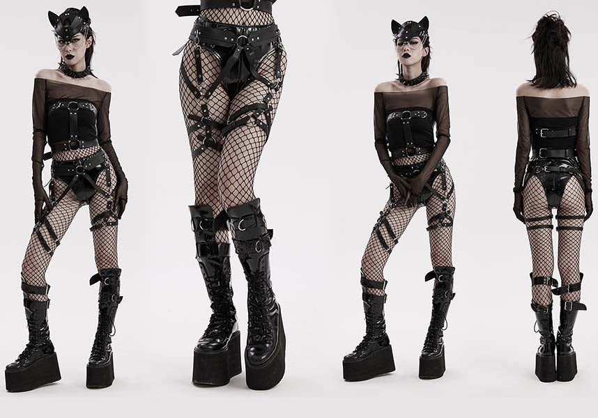 Punk Rave Mikasa [black] Leg Harness Buy Online Australia