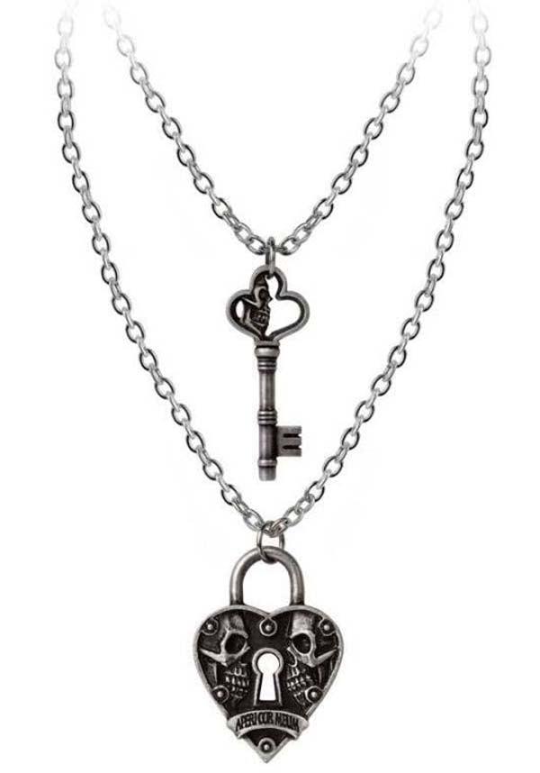 Key To Eternity | PENDANT - Beserk - accessories, AGCREQBMCJ, alchemy gothic, all, all ladies, couples, discountapp, fp, googleshopping, goth, gothic, gothic accessories, gothic gifts, heart lock, jewellery, jewelry, jun2023, key, keyhole, keys, labelnew, ladies, ladies accessories, lock, locks, love, love heart, men, mens, mens accessories, mens gifts, necklace, R010623, skull, skulls, unisex, women, womens