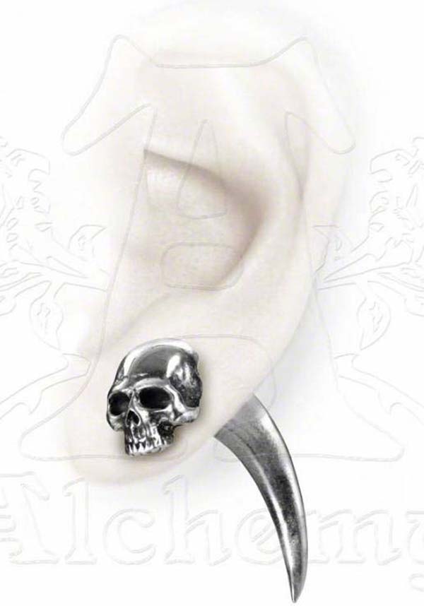 Tomb Skull Horn | SINGLE EARRING