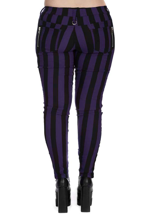 Forever Yours [Purple/Black Striped] | SKINNY JEANS