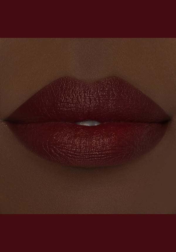 Elm Street | SINISTER SATIN LIPSTICK - Beserk - all, black moon cosmetics, blackmooncosmetics, BMC210921, clickfrenzy15-2023, colour:red, cosmetics, dark red, deep red, discountapp, exclusive, fp, goth, gothic, labelexclusive, labelvegan, lip, lips, lipstick, make up, makeup, nov21, R071121, red, vegan