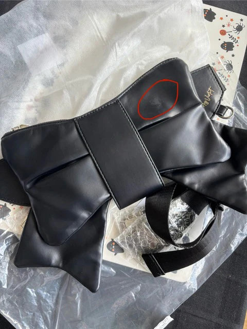 Bow [Black] | FANNY PACK [DAMAGED]**