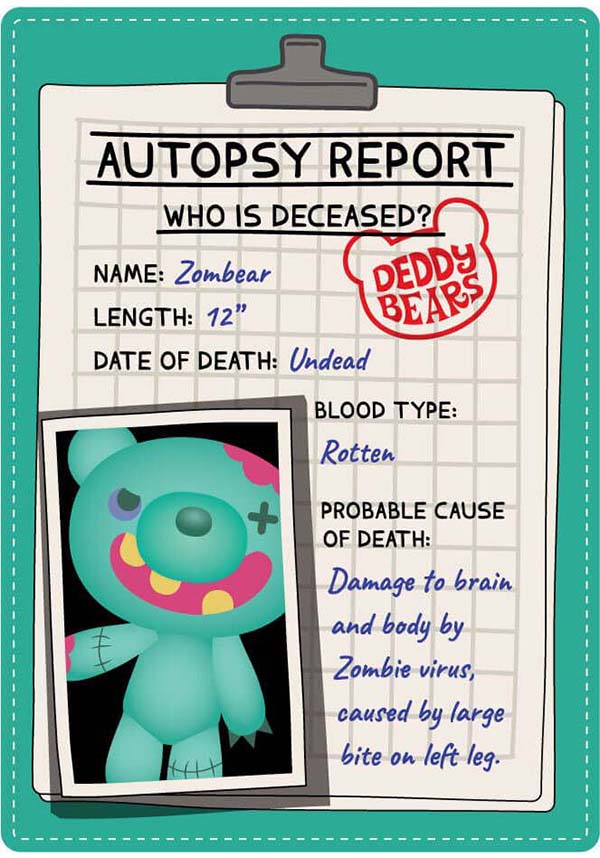 Zombear | DEDDY BEAR BODY BAG PLUSH