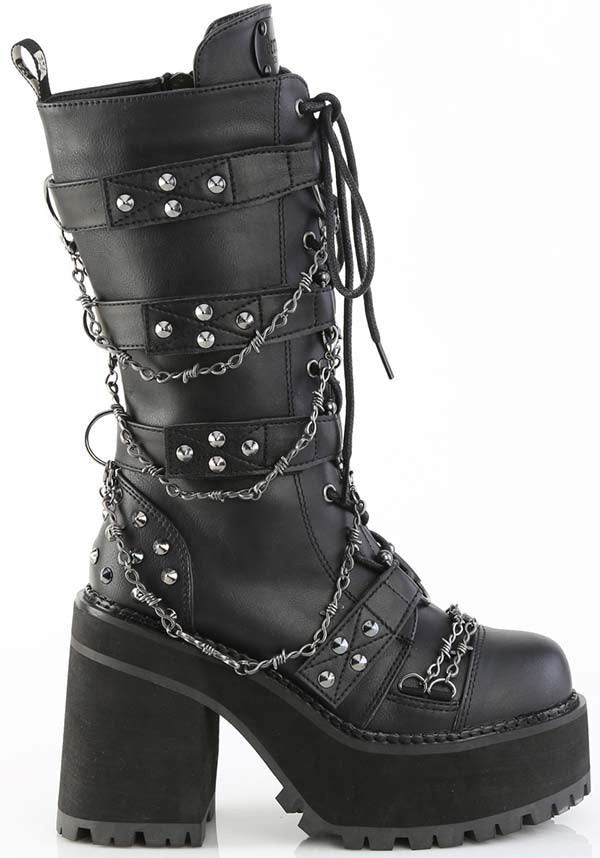 ASSAULT-117 [Black] | PLATFORM BOOTS [PREORDER]