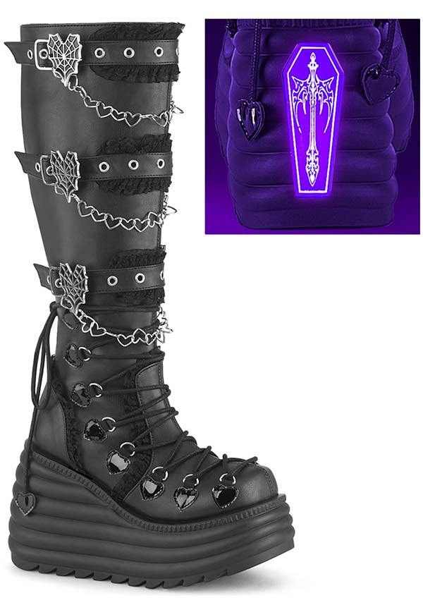 MORTE-215 [Black] | PLATFORM BOOTS [PREORDER]