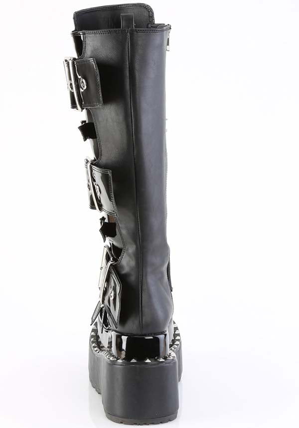 Demonia Shoes - BEAR-215 Black Platform Boots - Buy Online Australia