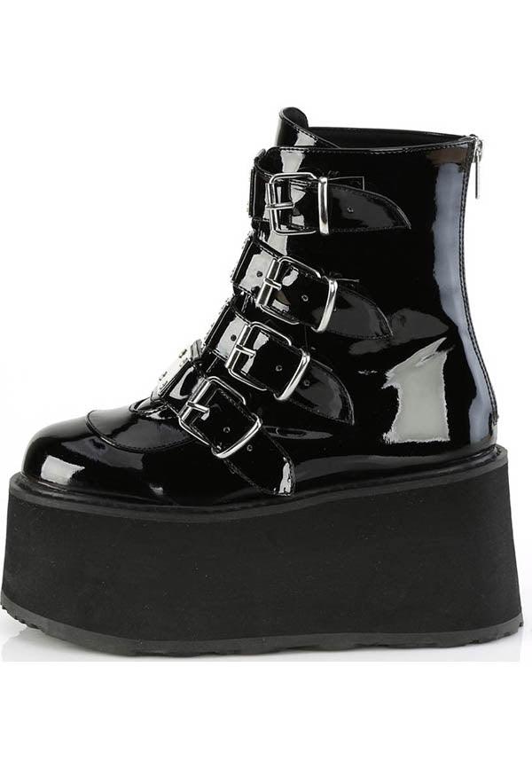 DemoniaCult - Damned 105 Black Vegan Leather - Girl Shoes