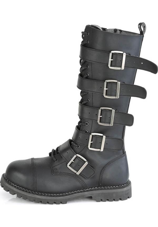 Demonia Shoes - RIOT-18BK Black Vegan Leather - Buy Online Australia