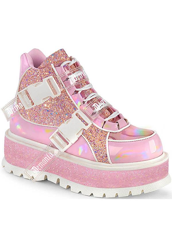 Pink hotsell holographic boots