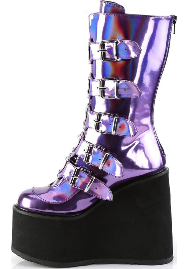 Demonia Shoes - SWING-230 Purple Holo - Buy Online Australia