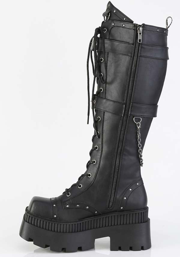 Wrath-205 [Black] | PLATFORM BOOTS [PREORDER]