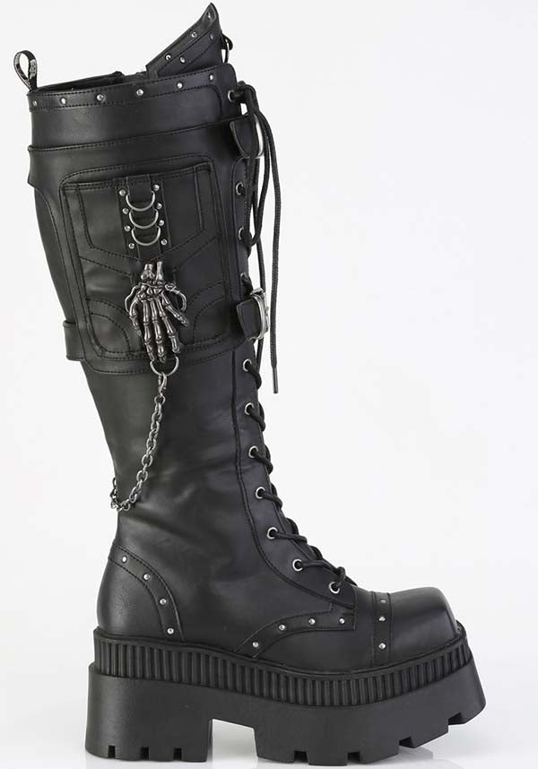 Wrath-205 [Black] | PLATFORM BOOTS [PREORDER]