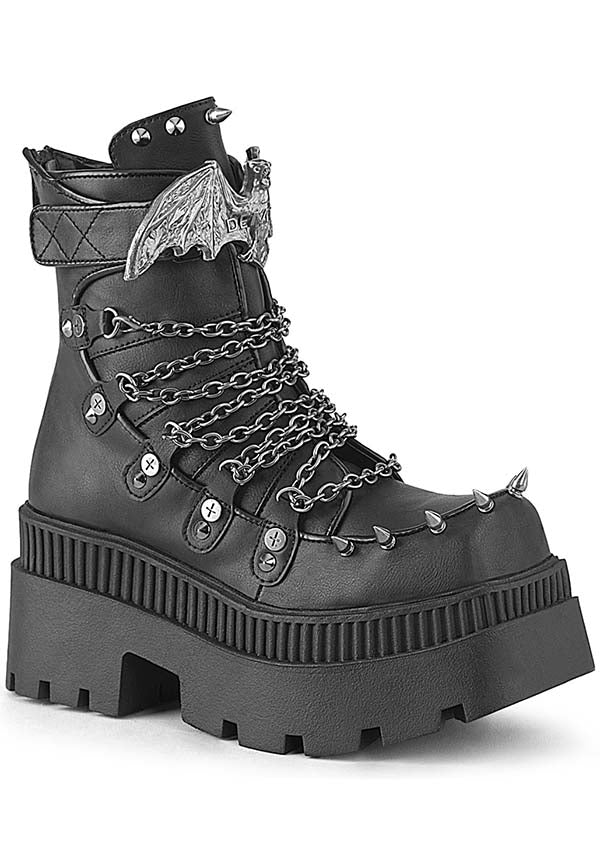 Demonia Shoes Wrath 55 Black Platform Boots Buy Online Australia