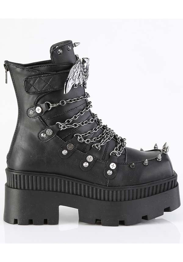 Wrath-55 [Black] | PLATFORM BOOTS [PREORDER]