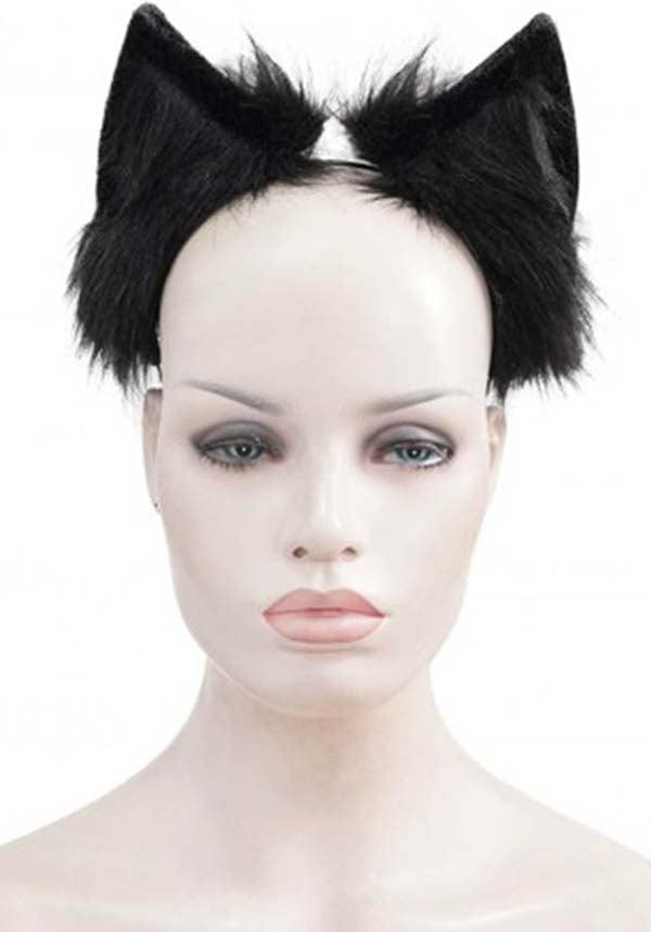 Decadent | CAT EARS - Beserk - accessories, all, black, cat, cat ears, cats, clickfrenzy15-2023, devil fashion, discountapp, DV03822, ears, fetish, fp, furry, head band, head piece, head wear, headband, headwear, kitty, labelvegan, ladies accessories, may22, pet play, R010522, vegan