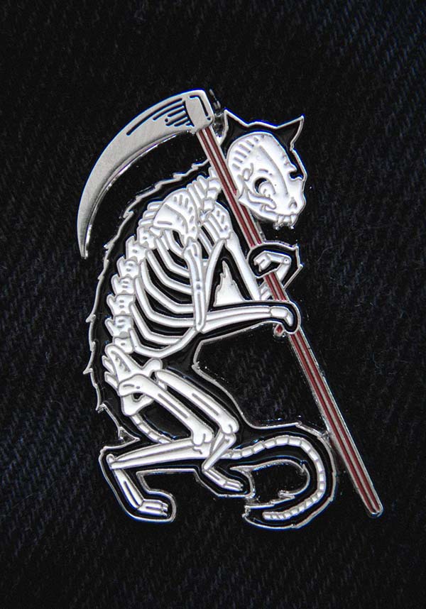 Grim Reaper Skeleton Cat | ENAMEL PIN