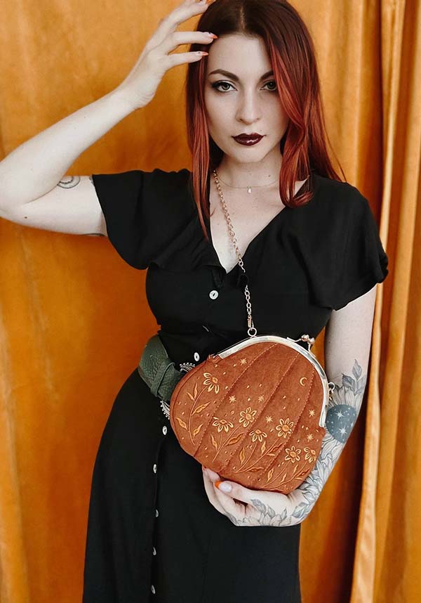 Ectogasm Velvet Embroidered Pumpkin Purse Buy Online Australia