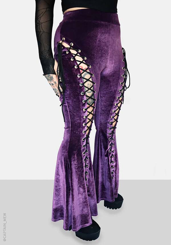 Amethyst Alice Lace up | FLARE PANTS