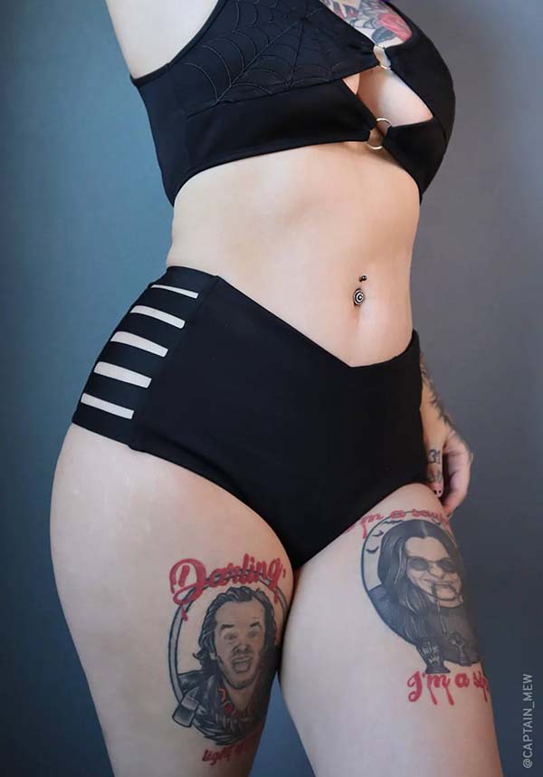 Forest Ink Black Widow High Waisted Bikini Bottoms Buy Online Australia