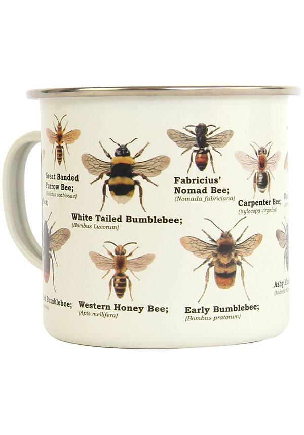 Bee | ENAMEL MUG - Beserk - all, bee, clickfrenzy15-2023, cpgstinc, discountapp, fp, gift, gift idea, gift ideas, gift republic, gifts, home, homeware, homewares, jan21, kitchen, mens gifts, mothersday, mug, williamvalentine, winter, winter homewares