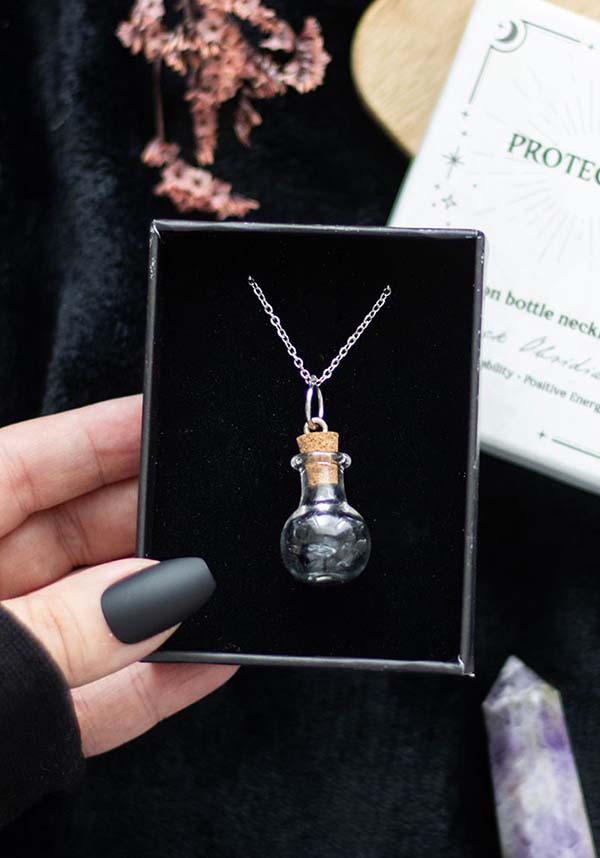 Protection Black Obsidian | BOTTLE NECKLACE