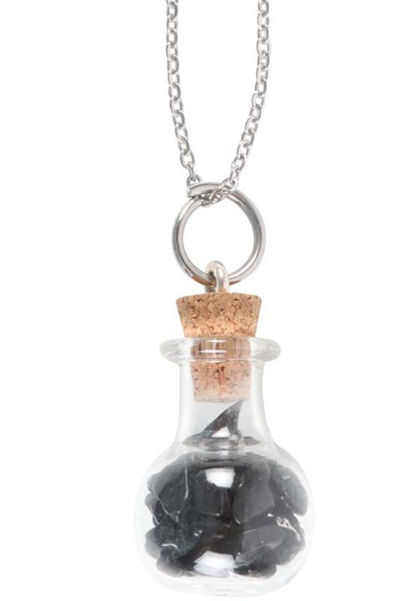 Protection Black Obsidian | BOTTLE NECKLACE