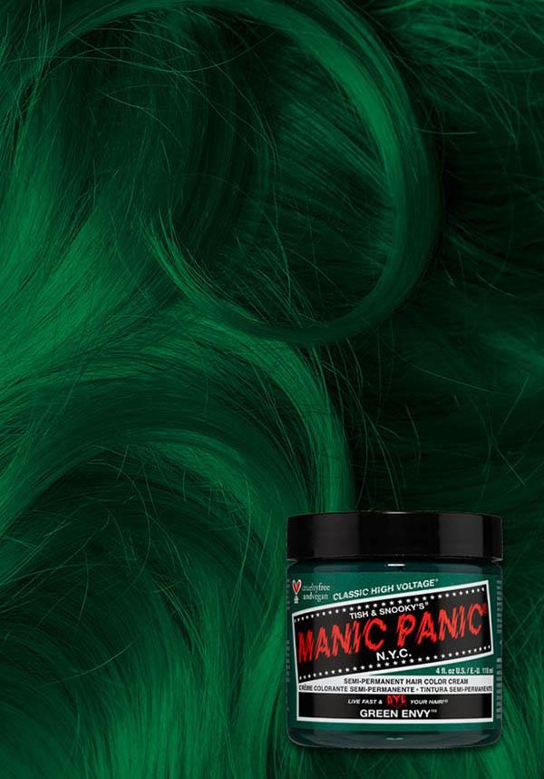 Green Envy | CLASSIC COLOUR - Beserk - 420sale, all, clickfrenzy15-2023, cosmetics, cpgstinc, discountapp, dye, ebaymp, fp, goth, green, hair, hair colour, hair dye, hair green, labelvegan, manic panic, manic panic hair, vegan