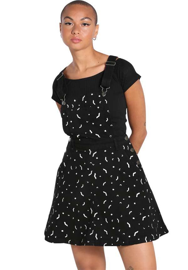 Black pinafore womens best sale